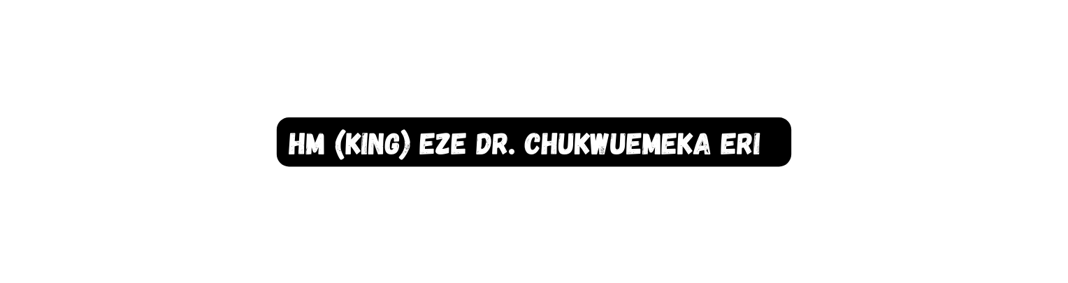 HM King Eze Dr Chukwuemeka Eri